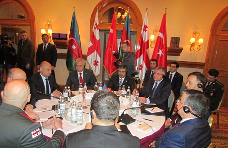 Trilateral meeting of Azerbaijani, Georgian and Turkish defense ministers kicks off in Tbilisi - PHOTOS